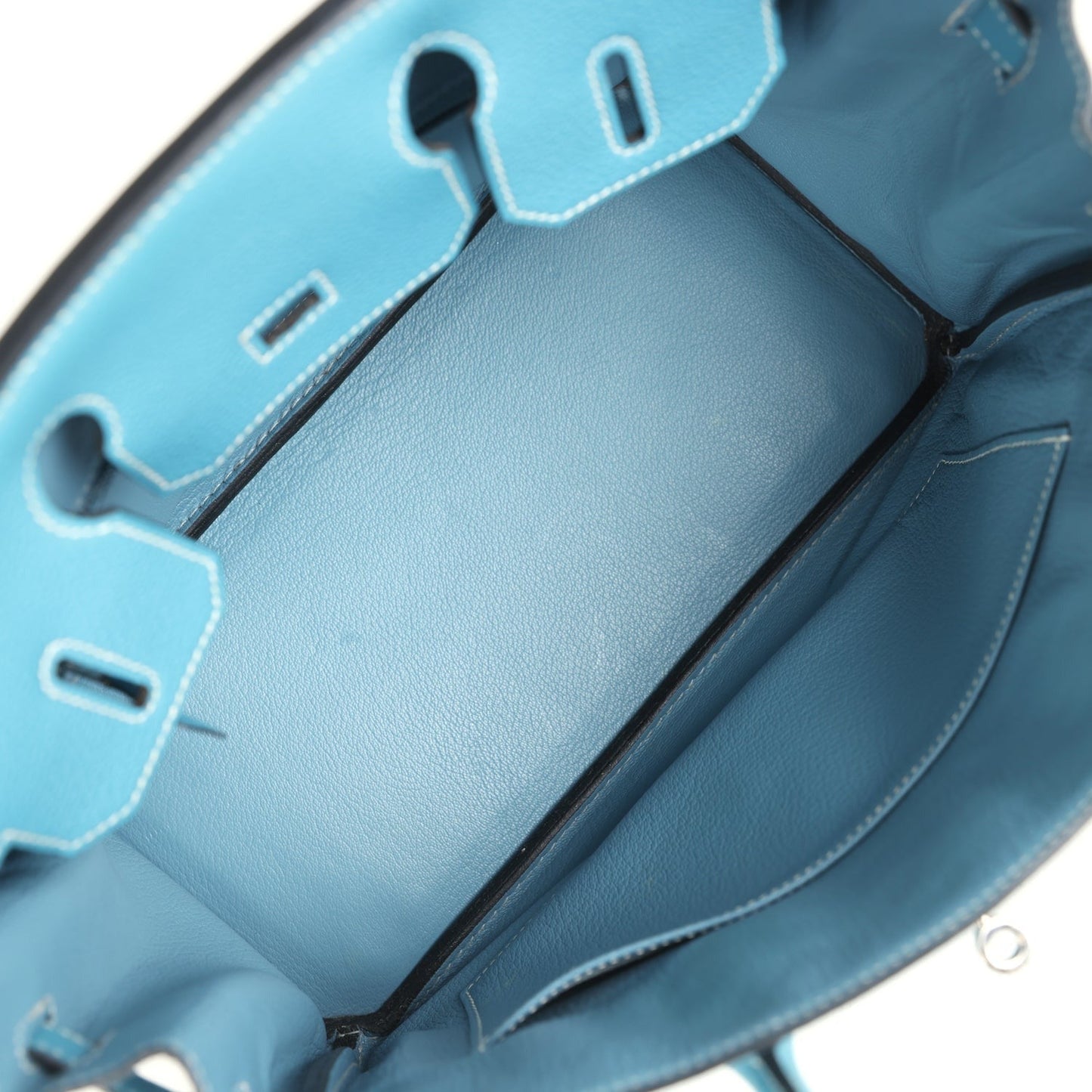 Vintage Hermès Birkin 30 Blue Jean Clemence Palladium Hardware