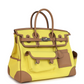 Birkin 35 Jaune Citron Toile and Chai Swift Palladium Hardware
