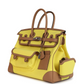 Birkin 35 Jaune Citron Toile and Chai Swift Palladium Hardware