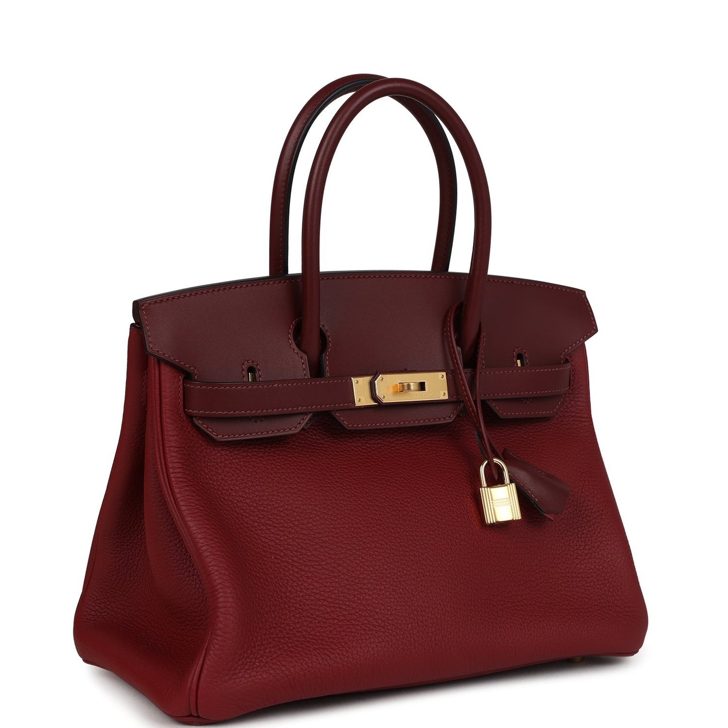 Birkin 30 Rouge H Verso Sombrero and Clemence Touch Gold Hardware