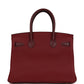 Birkin 30 Rouge H Verso Sombrero and Clemence Touch Gold Hardware