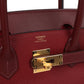 Birkin 30 Rouge H Verso Sombrero and Clemence Touch Gold Hardware