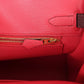 Birkin 30 Rouge H Verso Sombrero and Clemence Touch Gold Hardware
