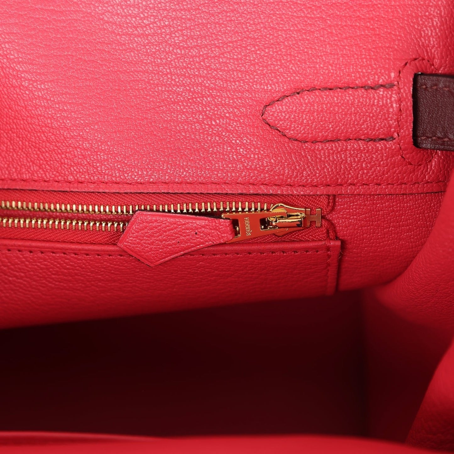 Birkin 30 Rouge H Verso Sombrero and Clemence Touch Gold Hardware