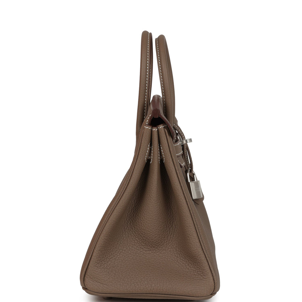 Birkins 25 Etoupe Togo Palladium Hardware