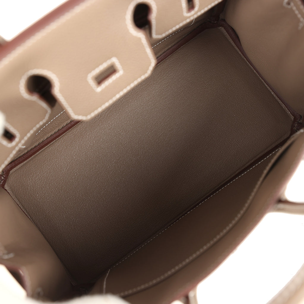 Birkins 25 Etoupe Togo Palladium Hardware