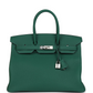 Birkin 35 Vert Moyen Togo Palladium Hardware