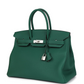 Birkin 35 Vert Moyen Togo Palladium Hardware
