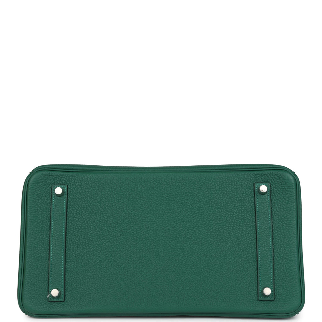 Birkin 35 Vert Moyen Togo Palladium Hardware