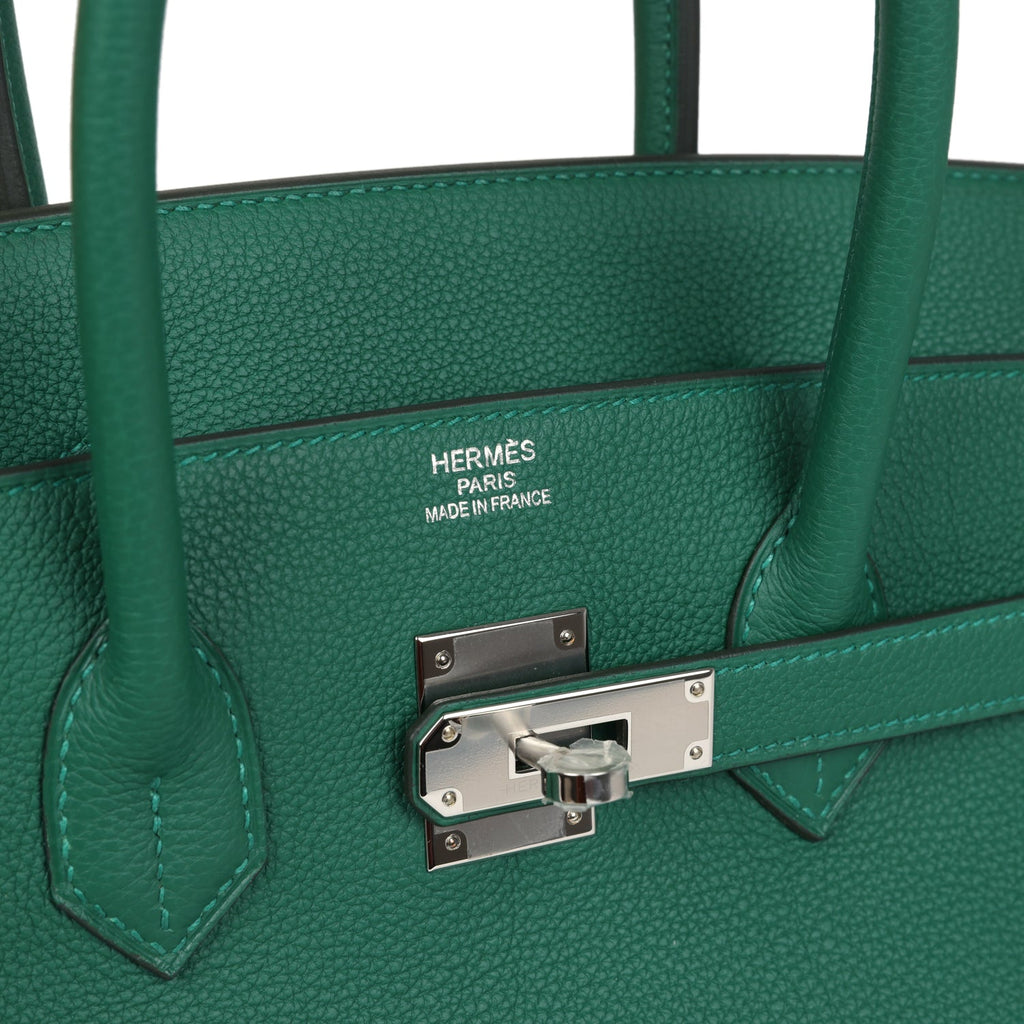 Birkin 35 Vert Moyen Togo Palladium Hardware
