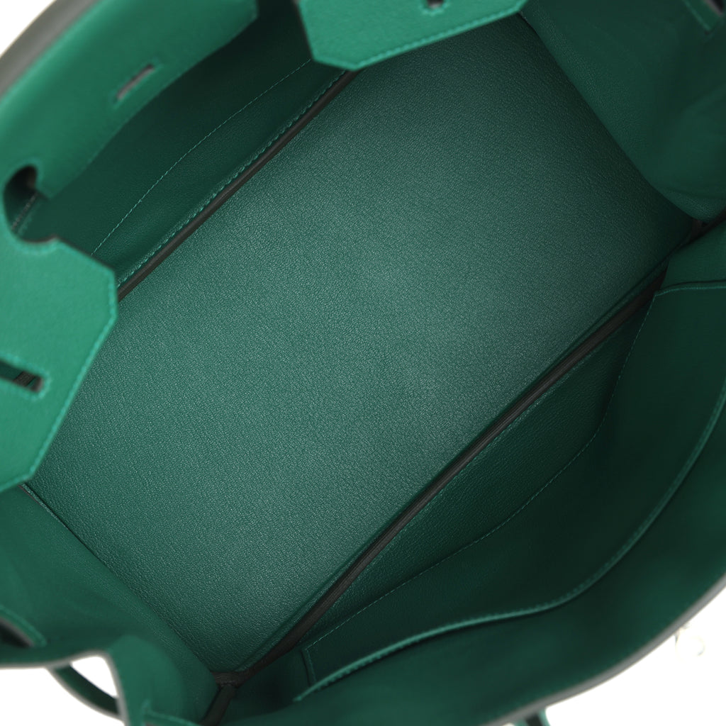 Birkin 35 Vert Moyen Togo Palladium Hardware