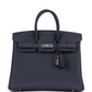 Birkins 25 Bleu Nuit Togo Palladium Hardware