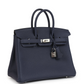 Birkins 25 Bleu Nuit Togo Palladium Hardware