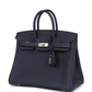 Birkins 25 Bleu Nuit Togo Palladium Hardware