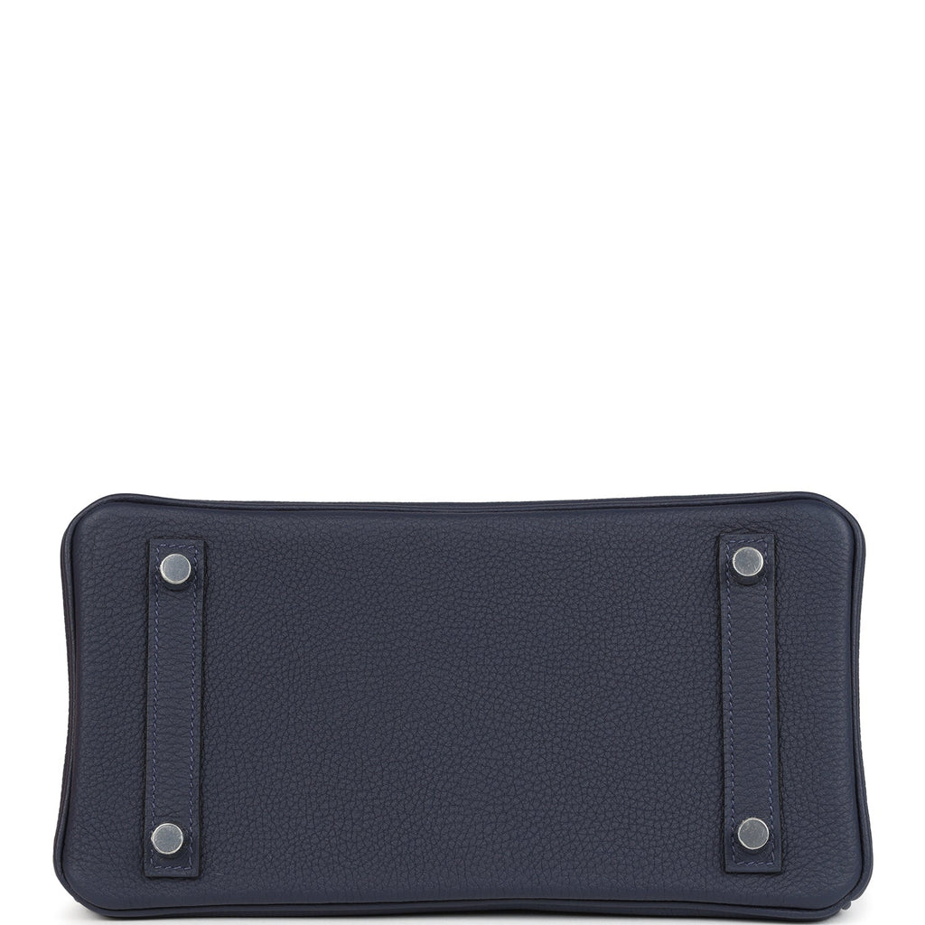 Birkins 25 Bleu Nuit Togo Palladium Hardware