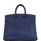 Birkins 25 Bleu Saphir Verso Novillo Gold Hardware