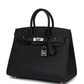Birkins 25 Black Epsom Palladium Hardware