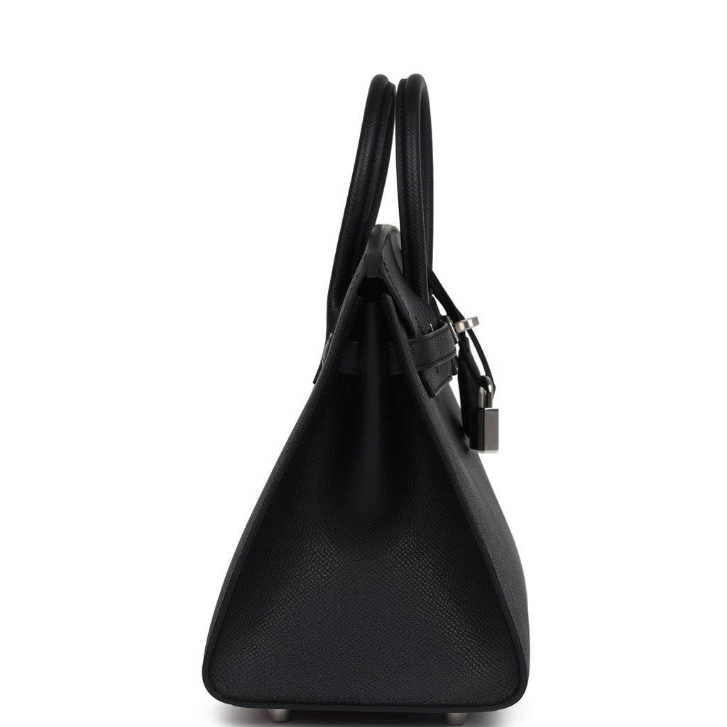 Birkins 25 Black Epsom Palladium Hardware