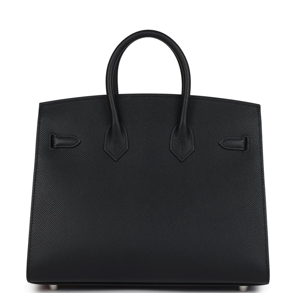 Birkins 25 Black Epsom Palladium Hardware