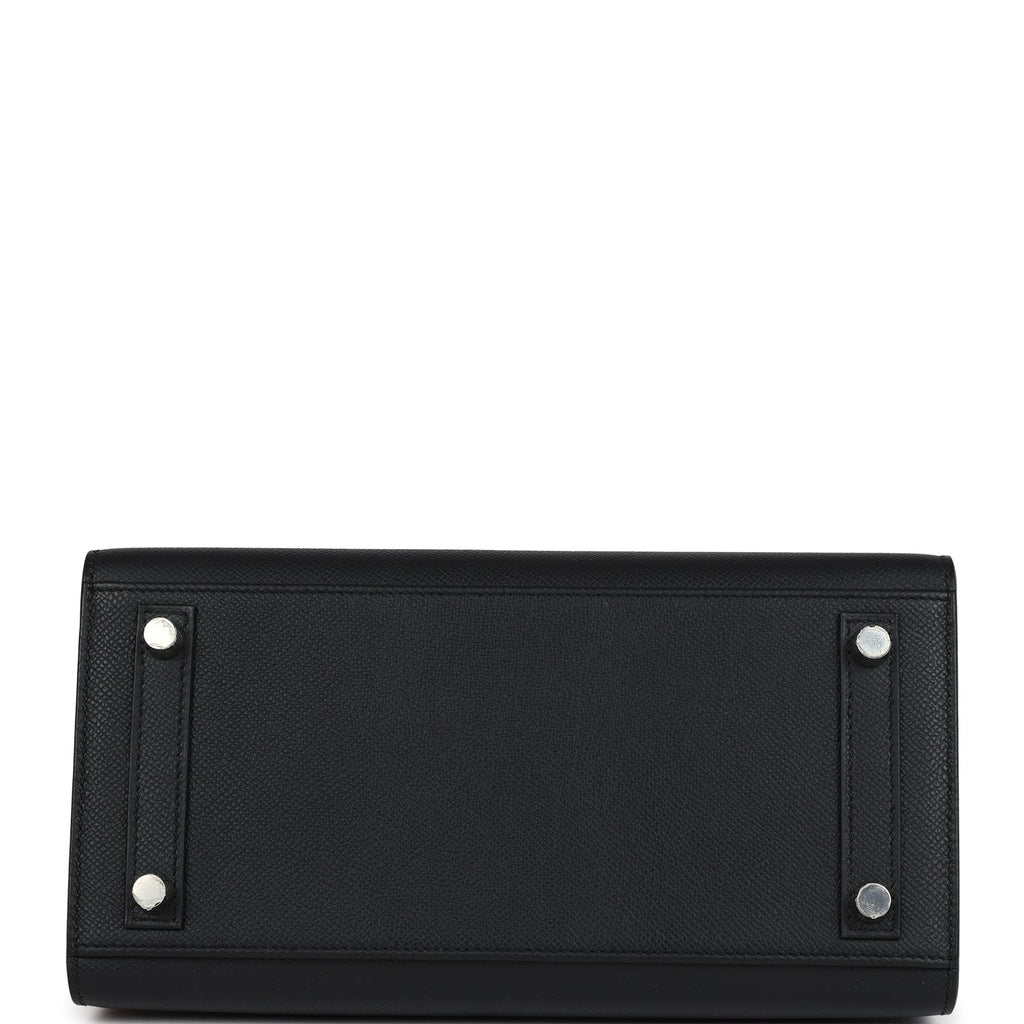 Birkins 25 Black Epsom Palladium Hardware