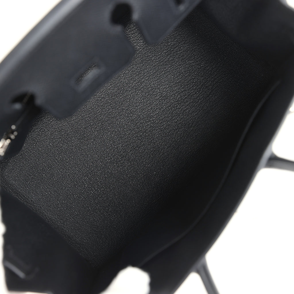 Birkins 25 Black Epsom Palladium Hardware