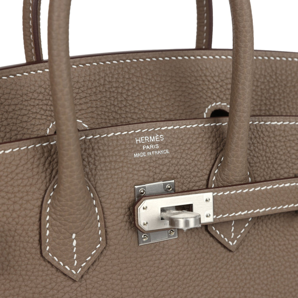 Birkins 25 Etoupe Togo Brushed Palladium Hardware