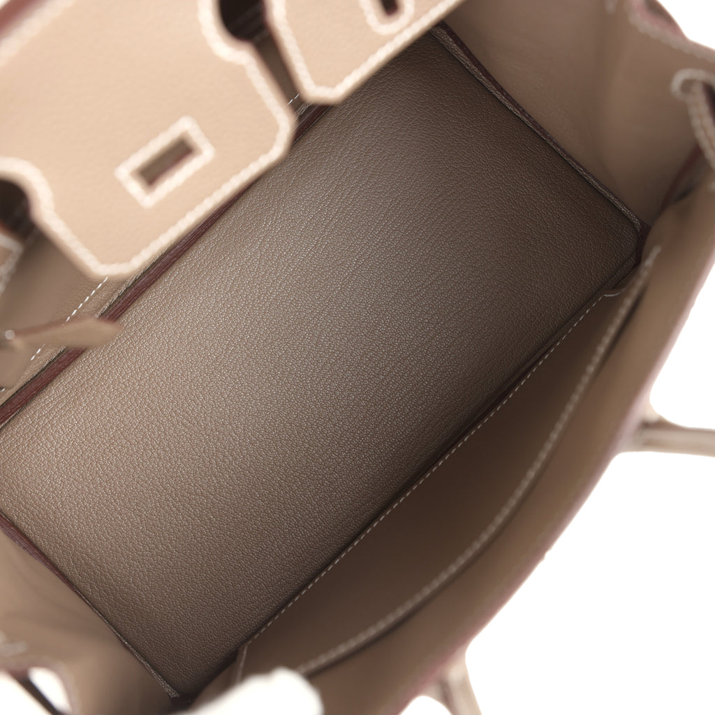 Birkins 25 Etoupe Togo Brushed Palladium Hardware