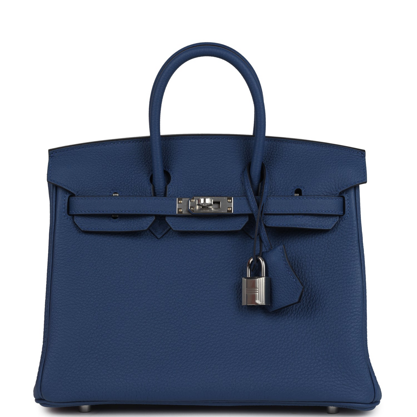 Birkins 25 Bleu Tie Togo Palladium Hardware
