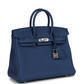 Birkins 25 Bleu Tie Togo Palladium Hardware