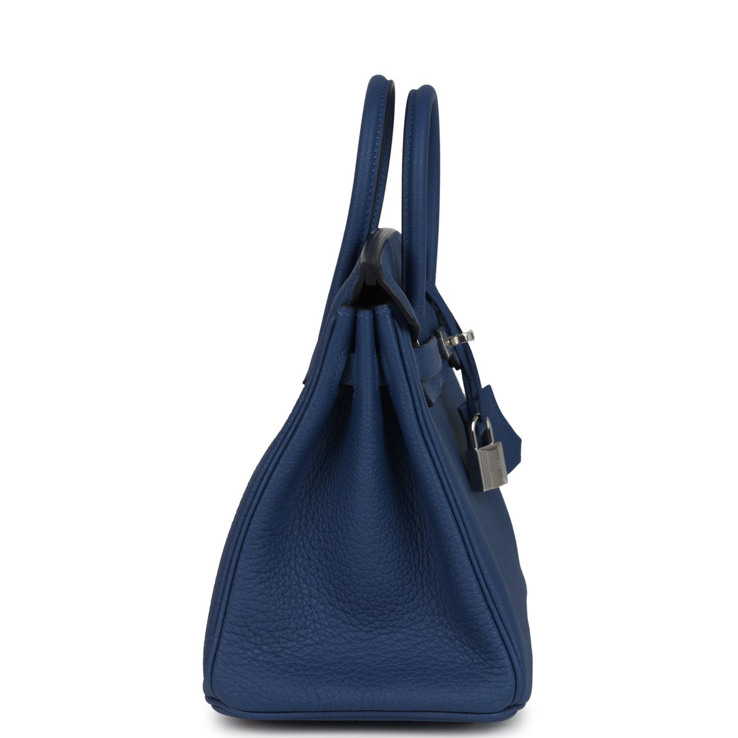 Birkins 25 Bleu Tie Togo Palladium Hardware