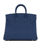 Birkins 25 Bleu Tie Togo Palladium Hardware
