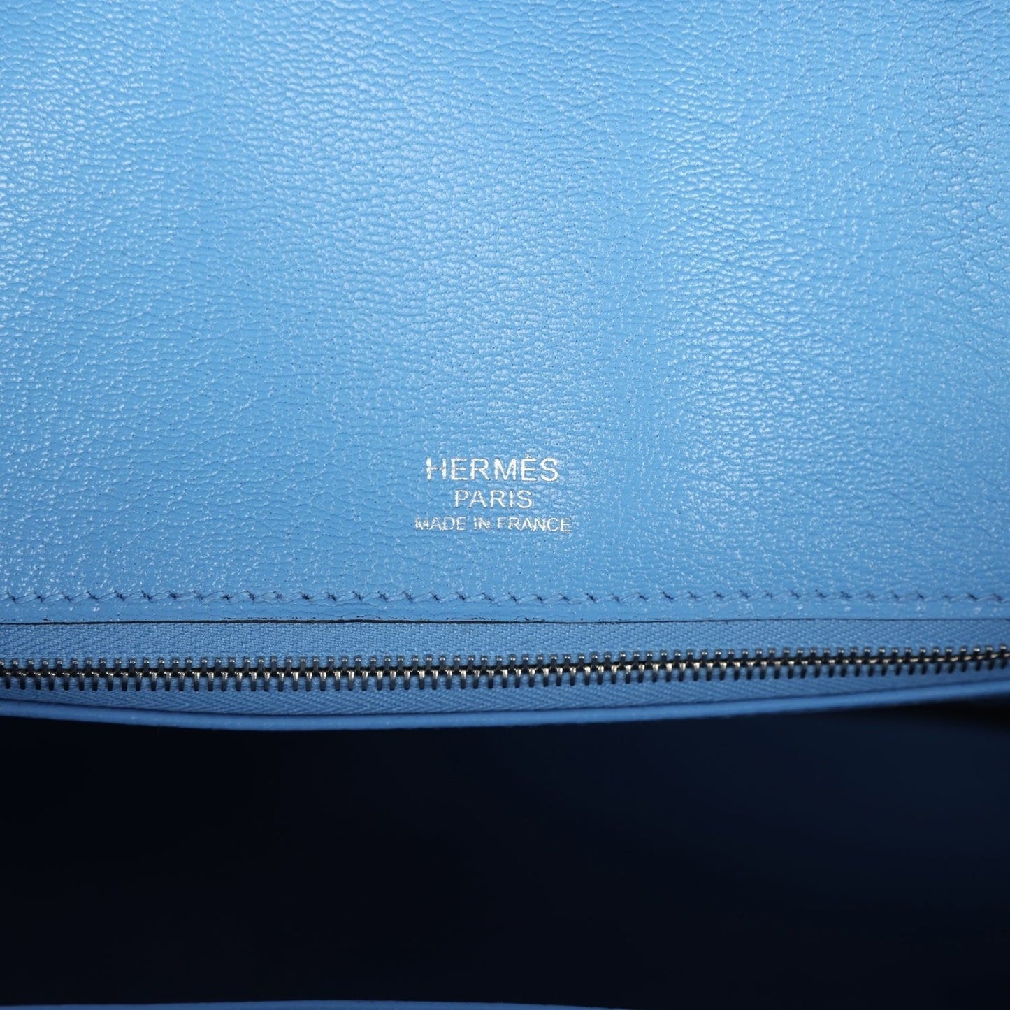 Birkin 30 Ghillies Bleu Paradise Clemence and Evercolor Palladium Hardware