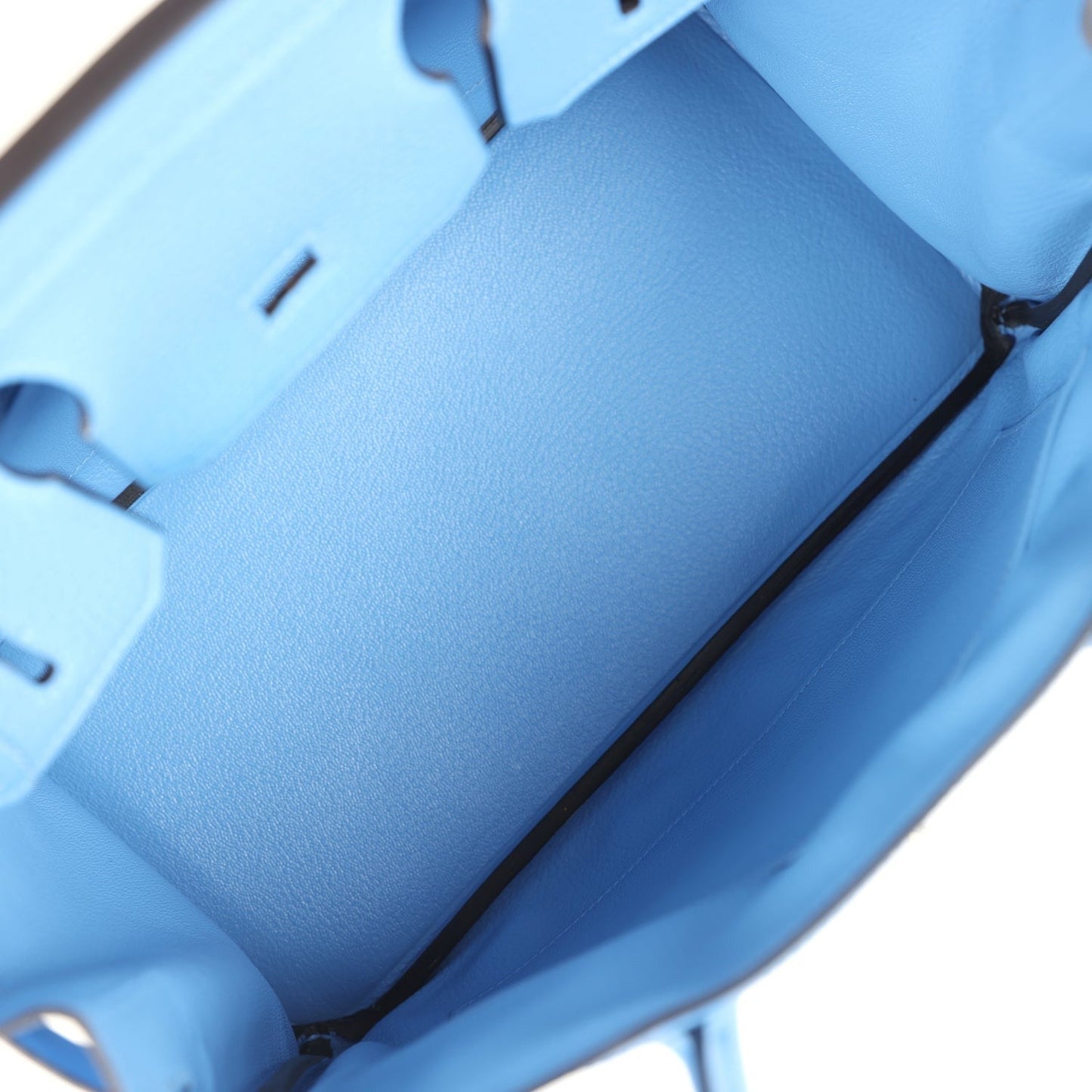 Birkin 30 Ghillies Bleu Paradise Clemence and Evercolor Palladium Hardware