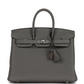Birkins 25 Gris Meyer Togo Palladium Hardware