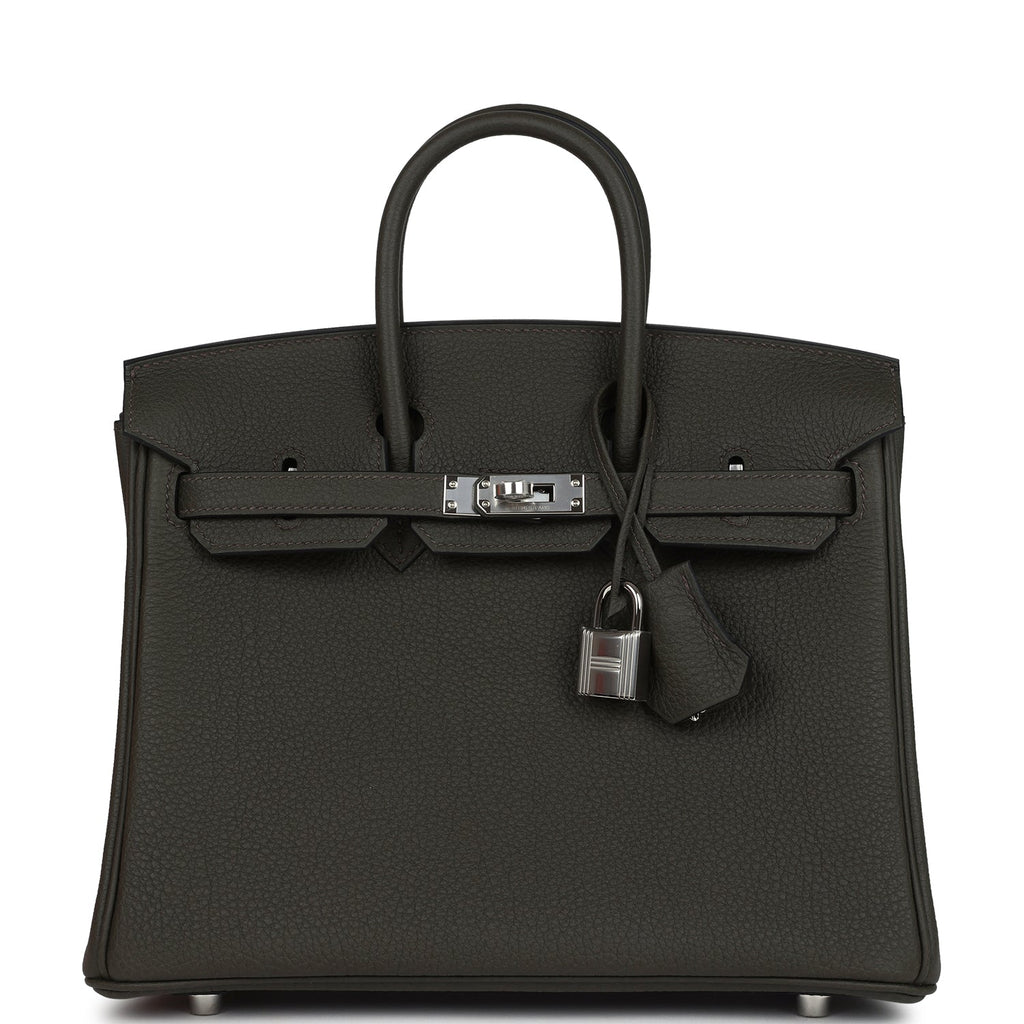 Birkins 25 Vert de Gris Togo Palladium Hardware