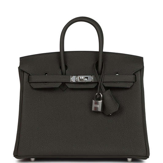 Birkins 25 Vert de Gris Togo Palladium Hardware