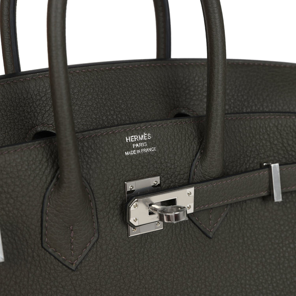 Birkins 25 Vert de Gris Togo Palladium Hardware