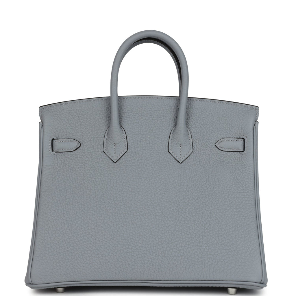 Birkins 25 Gris Pantin Togo Palladium Hardware