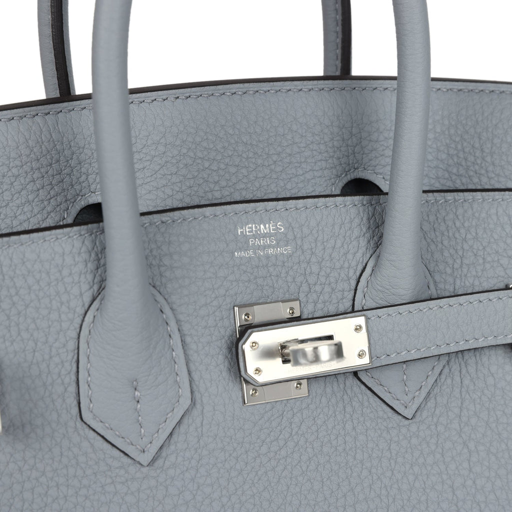 Birkins 25 Gris Pantin Togo Palladium Hardware