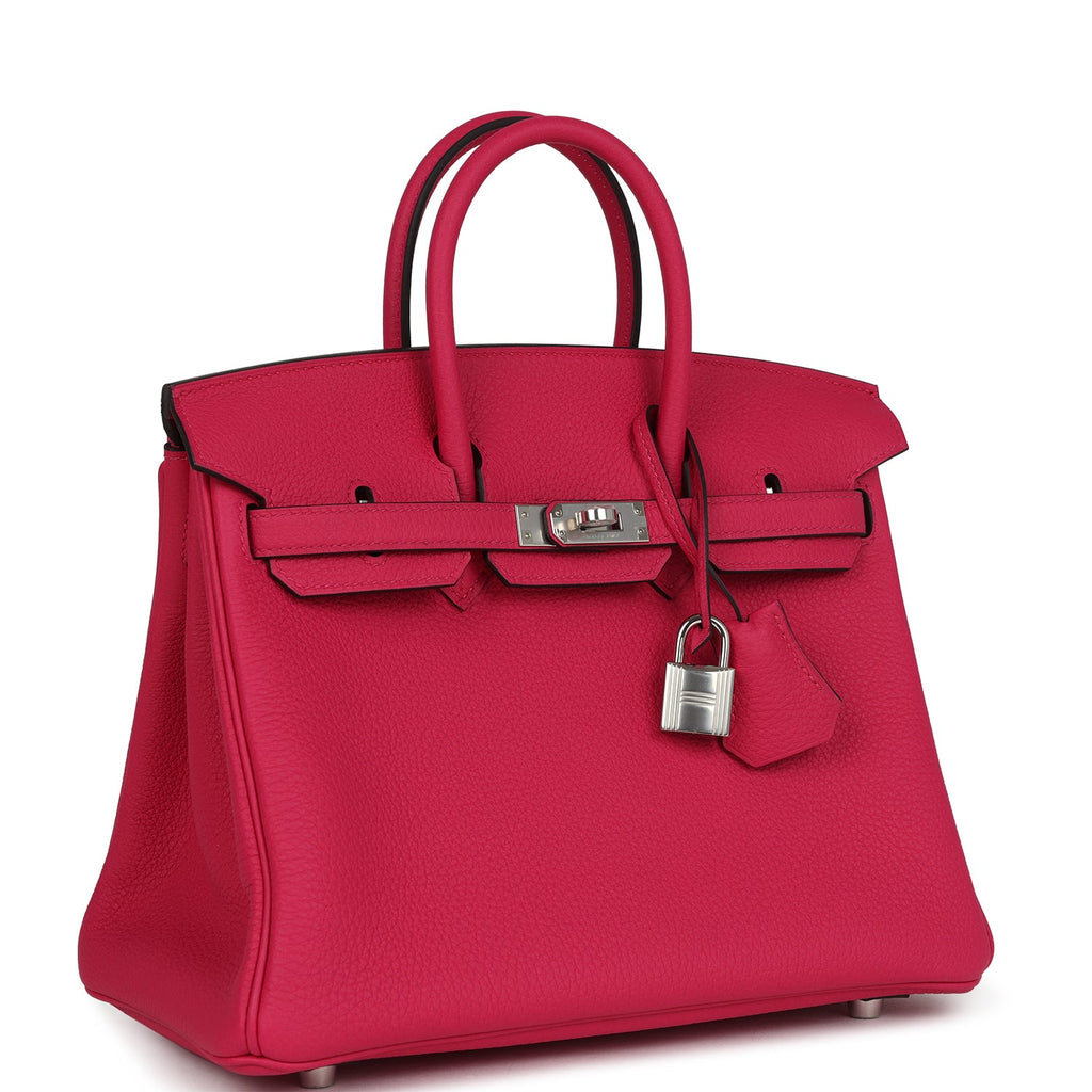Birkin 25 Rose Mexico Togo Palladium Hardware