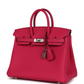 Birkin 25 Rose Mexico Togo Palladium Hardware