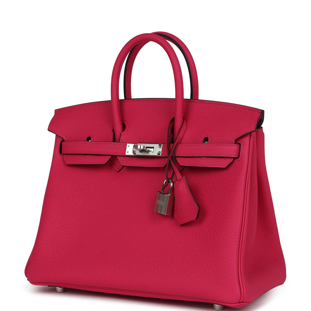 Birkin 25 Rose Mexico Togo Palladium Hardware
