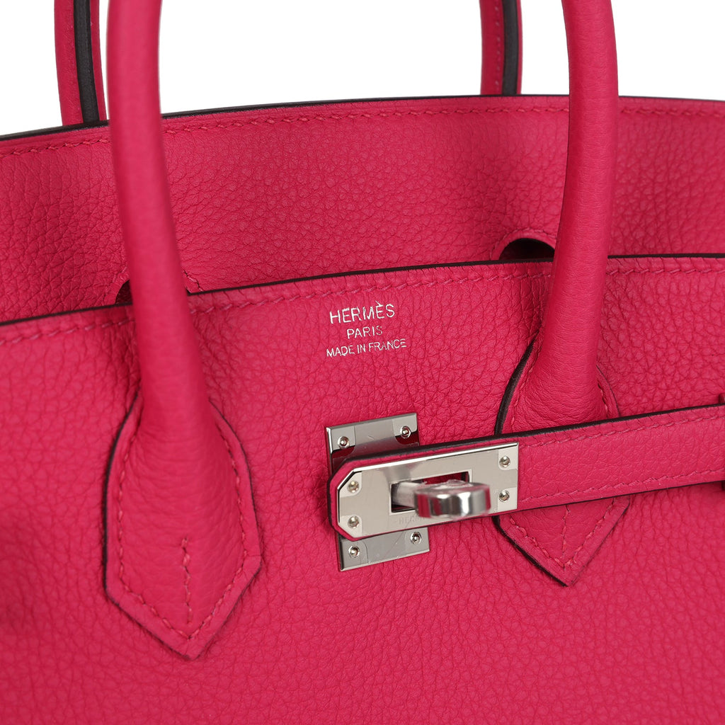 Birkin 25 Rose Mexico Togo Palladium Hardware