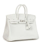 Birkin 25 New White Swift Palladium Hardware