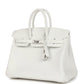 Birkin 25 New White Swift Palladium Hardware