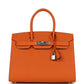 Birkin 30 Sellier Orange Epsom Palladium Hardware