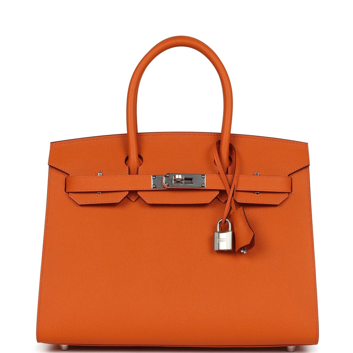 Birkin 30 Sellier Orange Epsom Palladium Hardware