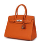 Birkin 30 Sellier Orange Epsom Palladium Hardware