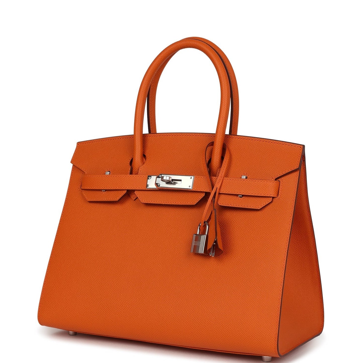 Birkin 30 Sellier Orange Epsom Palladium Hardware
