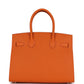 Birkin 30 Sellier Orange Epsom Palladium Hardware